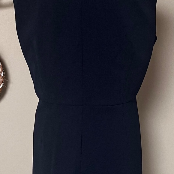 DKNY SZ 14 Navy Tuxedo Neckline Dress - Classic Navy - Picture 6 of 6
